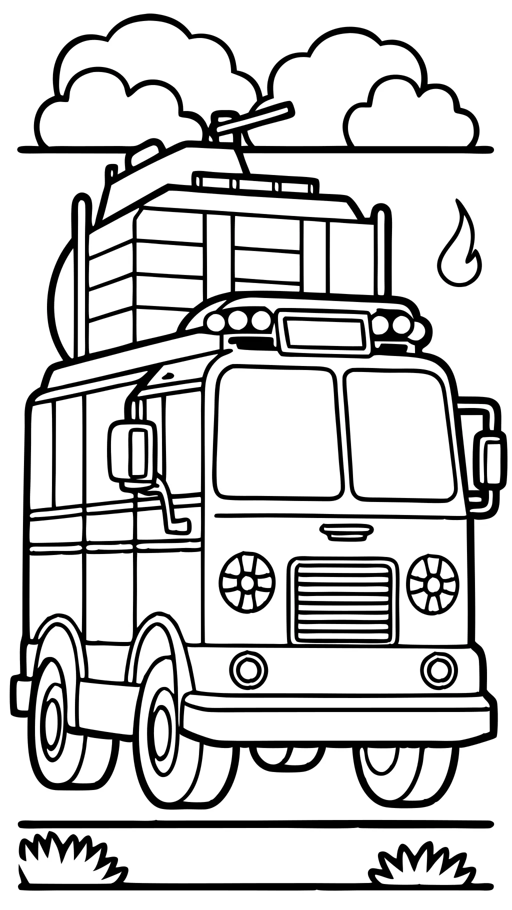 firefighter truck coloring pages